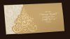  Karácsonyi üdvözlőlap - 210x100 mm - kihúzható - borító: aranyszínű gyöngyházfényű karton, arany fóliadíszítéssel, domborítással, formakivágással - betétlap: krémszínű gyöngyházfényű karton, matt fóliadíszítéssel