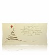       Karácsonyi üdvözlőlap - 195x100 mm - egylapos - krémszínű gyöngyházfényű karton, domborítással - színtelen, arany és réz fólianyomással