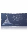      Karácsonyi üdvözlőlap - 195x100 mm - egylapos - kék gyöngyházfényű karton - ezüst és világoskék fólianyomással, domborítással 