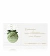        Karácsonyi üdvözlőlap - 195x100 mm - egylapos - fehér gyöngyházfényű karton - domborított szöveggel, zöld fólianyomású fenyőfadíszítéssel, zöld masnival