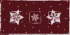  Karácsonyi üdvözlőlap - 210x105  mm - felfelé vagy oldalra nyitható - bordó kreatív karton - fényes piros- és ezüstfólia díszítéssel - betétlapos