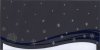   Karácsonyi üdvözlőlap - 210x105 mm -  felfelé nyitható - sötétkék kreatív karton - alul formakivágással, fényes ezüst- és kékfólia díszítéssel - betétlapos