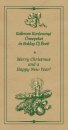     Karácsonyi üdvözlőlap - 105x210 mm -  oldalra nyitható - arany gyöngyházfényű karton - fényes zöldfólia díszítéssel, domborítással