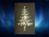     Karácsonyi üdvözlőlap - 100x150 mm - oldalra nyitható - borító: fekete matt karton, fényes zöld és arany díszítéssel - betétlap: egylapos fehér karton