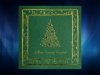      Karácsonyi üdvözlőlap - 135x135 mm - oldalra nyitható - borító: zöld kreatív karton, fényes arany és piros díszítéssel - betétlap: egylapos krémszínű karton 