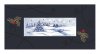 Karácsonyi képeslap - 210x105 mm - felfelé nyitható - ablakkivágású, dombornyomott, arany fólianyomással - színes nyomtatású betétlappal - 22 db-os készlet