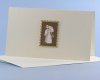     Esküvői meghívó - 160x95 mm - felfelé  nyitható  - elejére aranyozott kártya ragasztható - ültetőkártya rendelhető hozzá