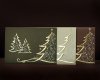  Karácsonyi képeslap - 150x105 mm - felfelé nyitható 3 színben: barna, bordó, krém - ezüst nyomás, arany dombornyomás